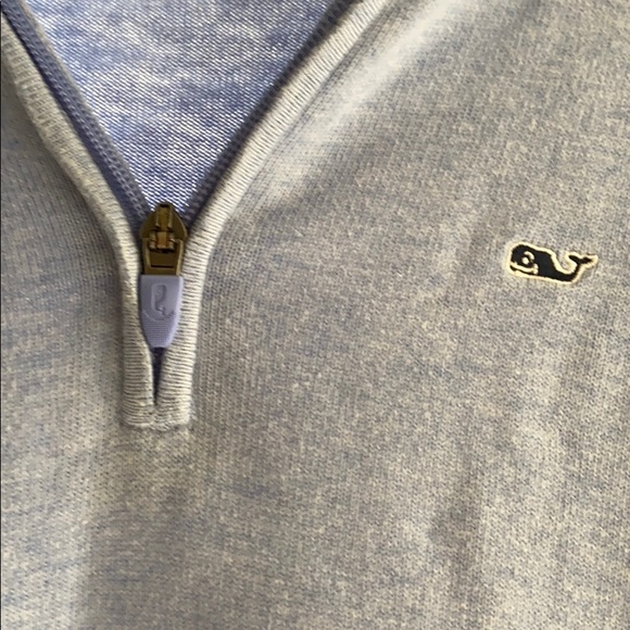 Vineyard Vines Varsity Stripe Quarter Zip Sweater - Picture 3 of 7